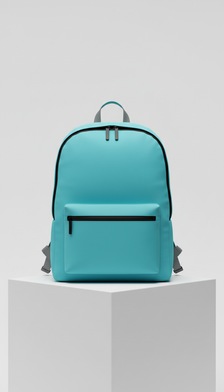 Accent Cyan Backpack With Organizer
